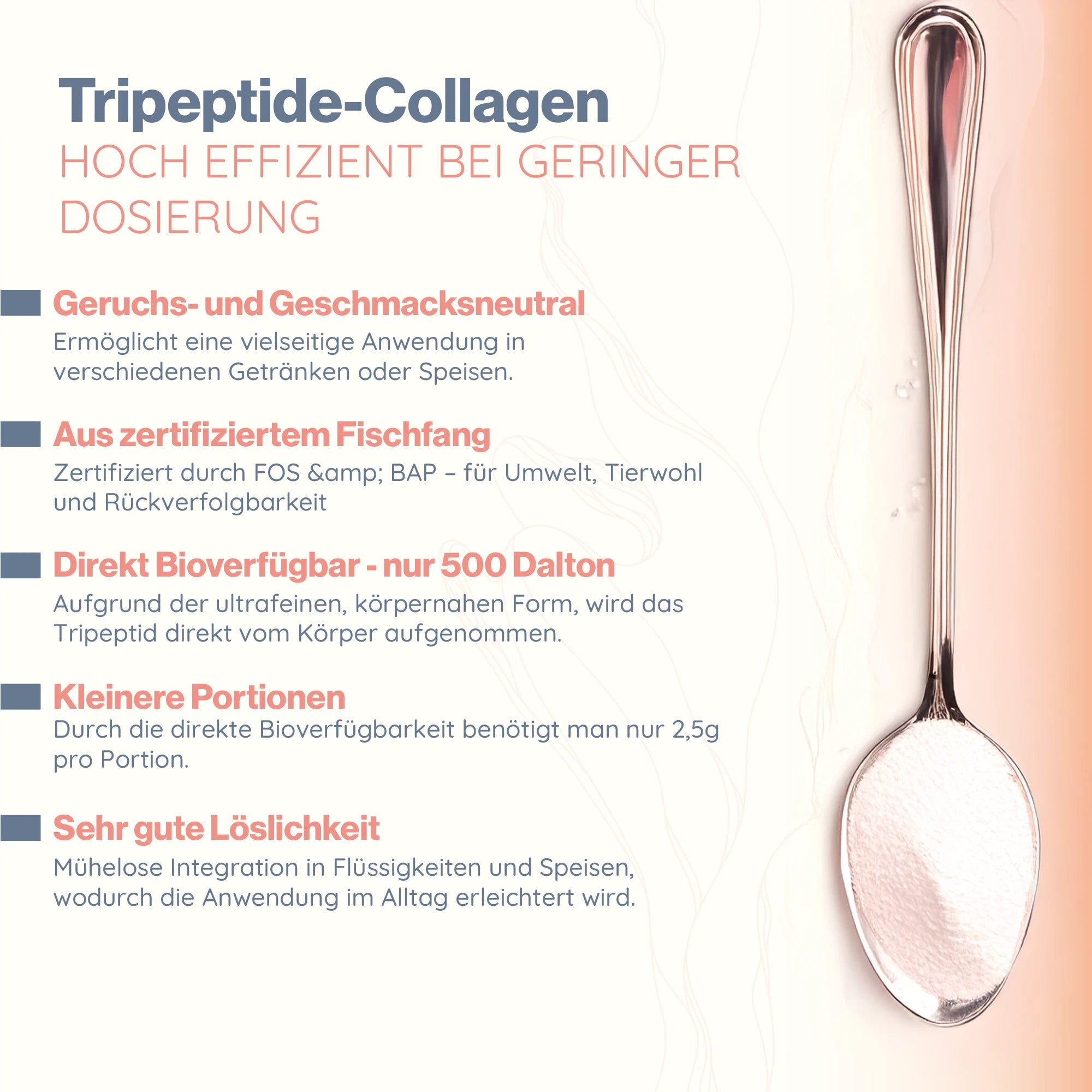 Tripeptid-Kollagen (Fisch) – Ultrafein & direkt Bioverfügbar 150 g