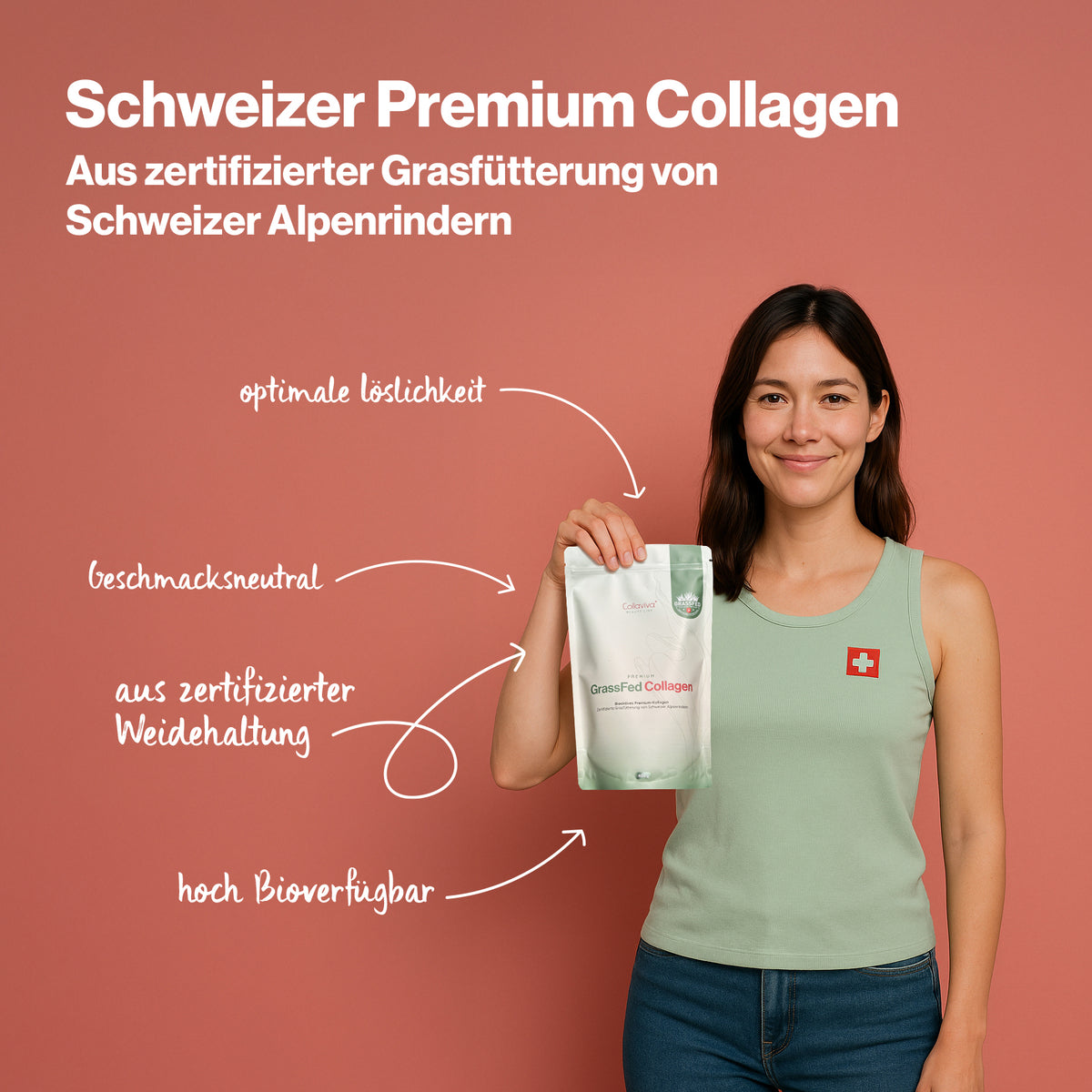 Grass-Fed Collagen aus der Schweiz von Alpenrindern 400 g
