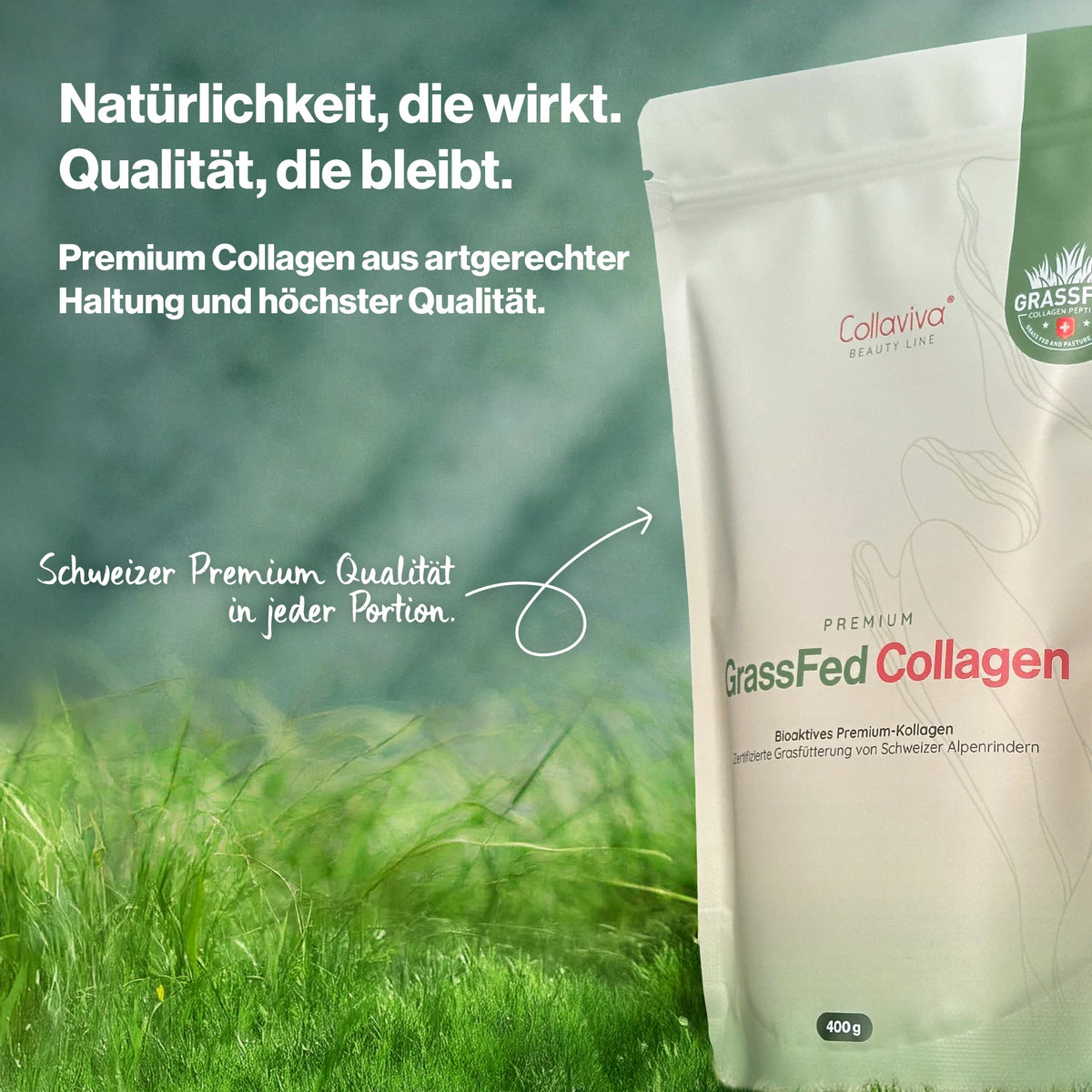 Grass-Fed Collagen aus der Schweiz von Alpenrindern 400 g