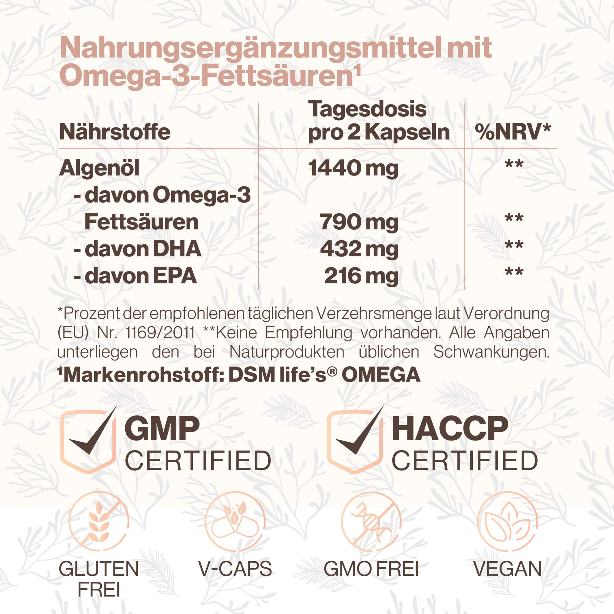 Omega-3 Kapseln - vegan