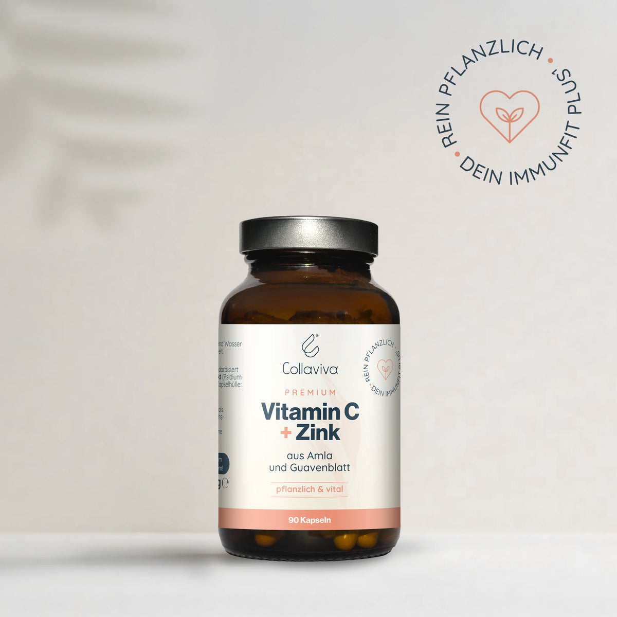 Vitamina C + Zinc – 90 capsule – 100% vegetal – rezervă pentru 3 luni
