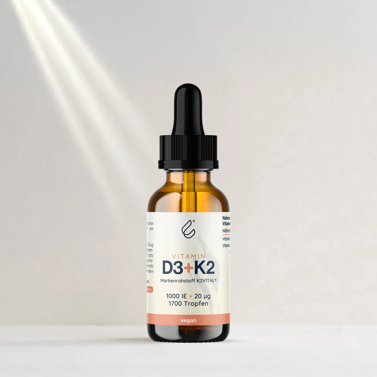 VITAMINA D3 + K2 MK7 all-trans 1.000 UI + 20 µg – 1700 picături