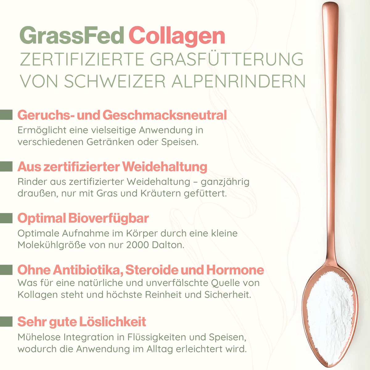 Grass-Fed Collagen aus der Schweiz von Alpenrindern 400 g