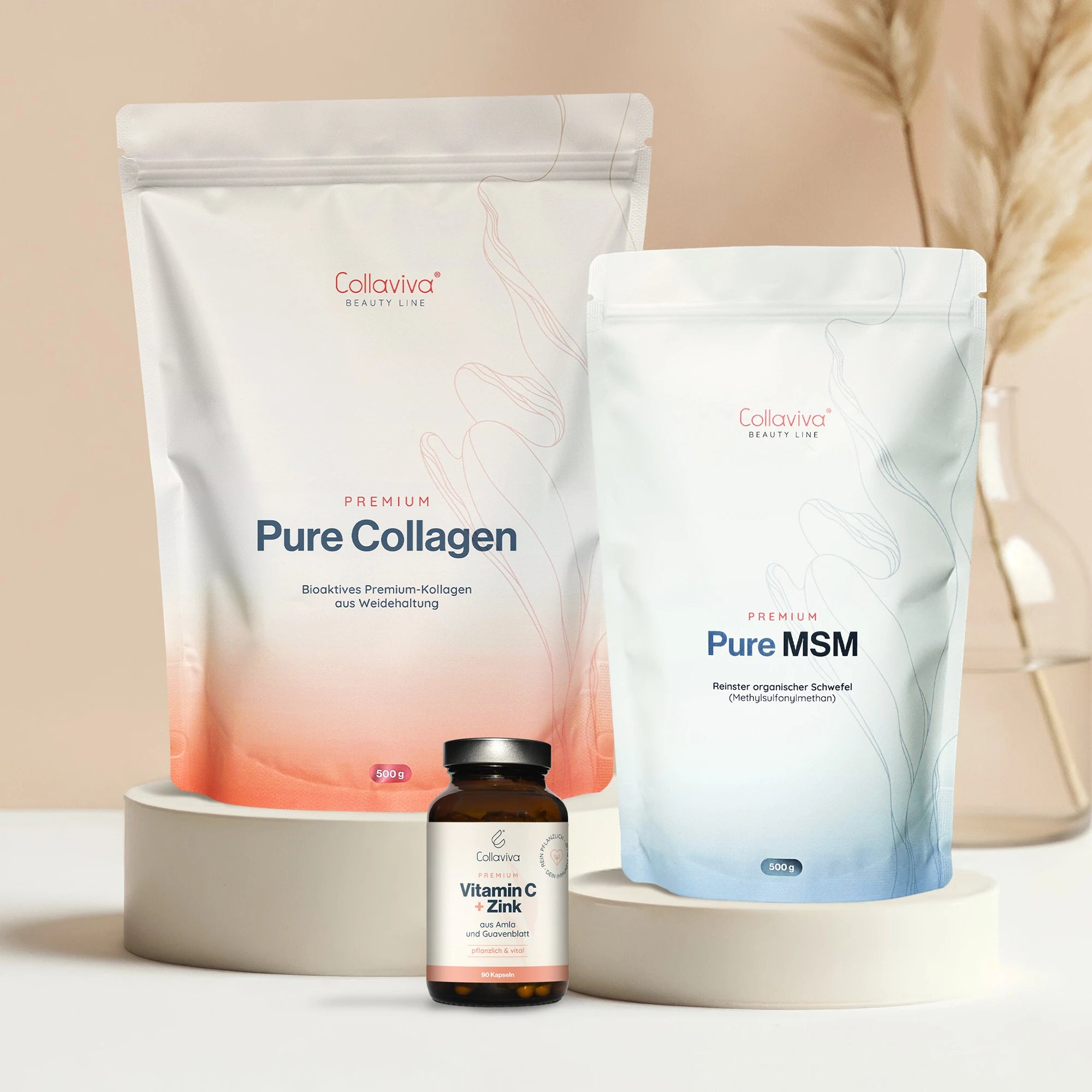Collaviva Beauty Bundle - PureCollagen + MSM + Vitamin C + Zink