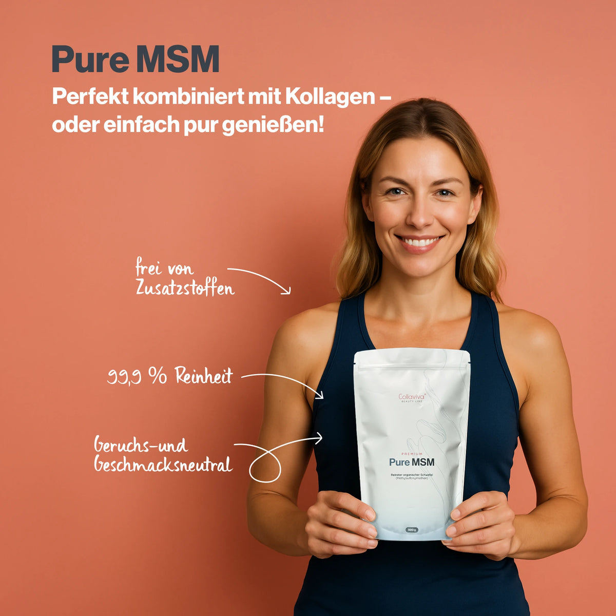 Pure MSM 500 g (organischer Schwefel, >99,9% Reinheit)