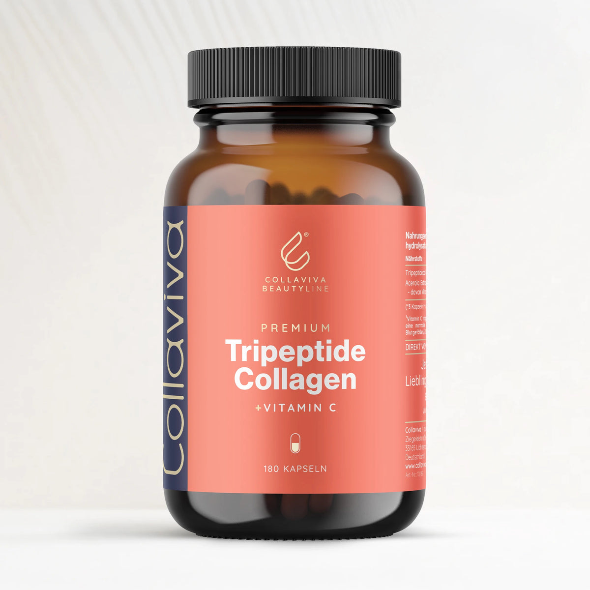 Tripeptide Collagen + Vitamin C Kapseln - 180 Stück - 2 Monatsvorrat