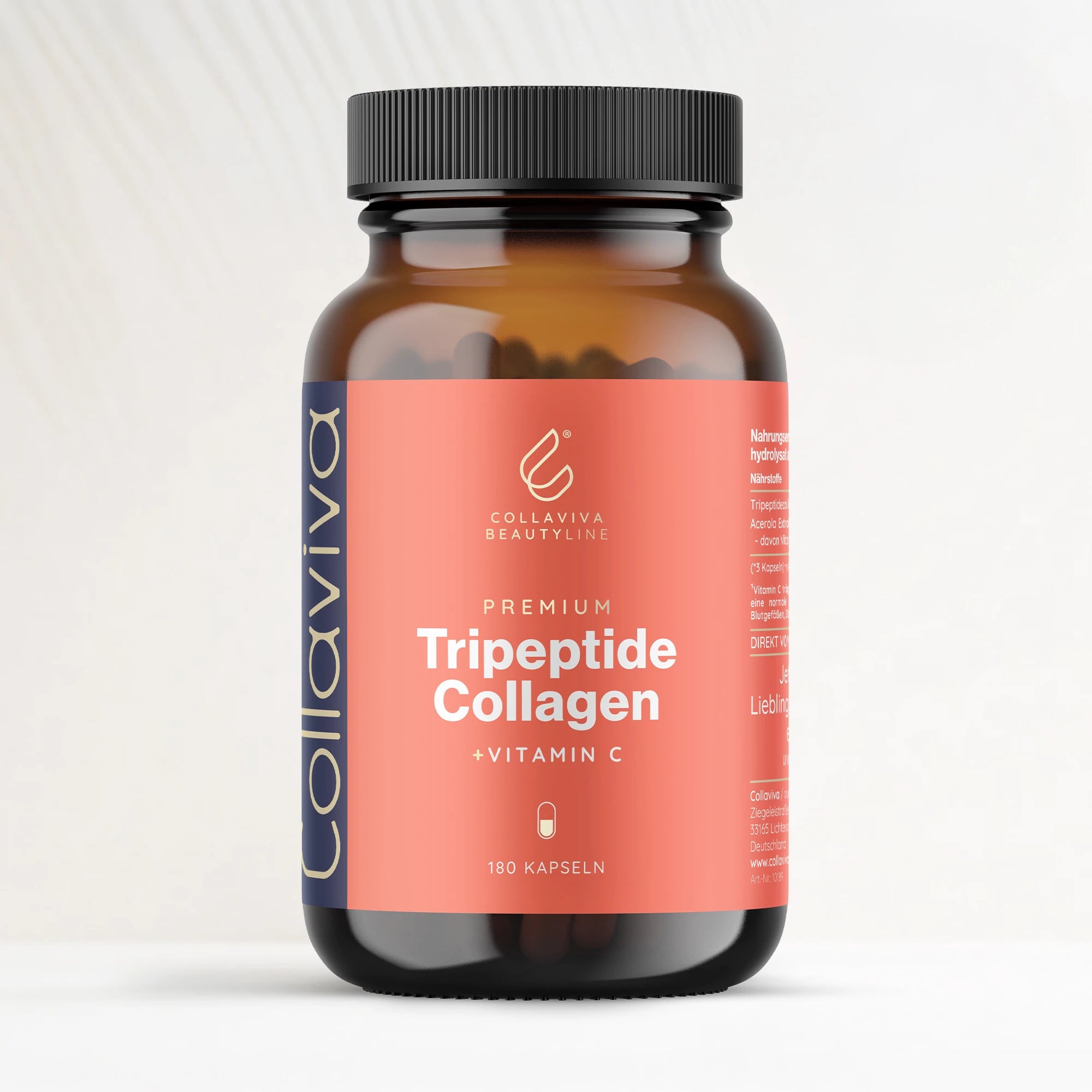 Tripeptide Collagen + Vitamin C Kapseln - 180 Stück - 2 Monatsvorrat